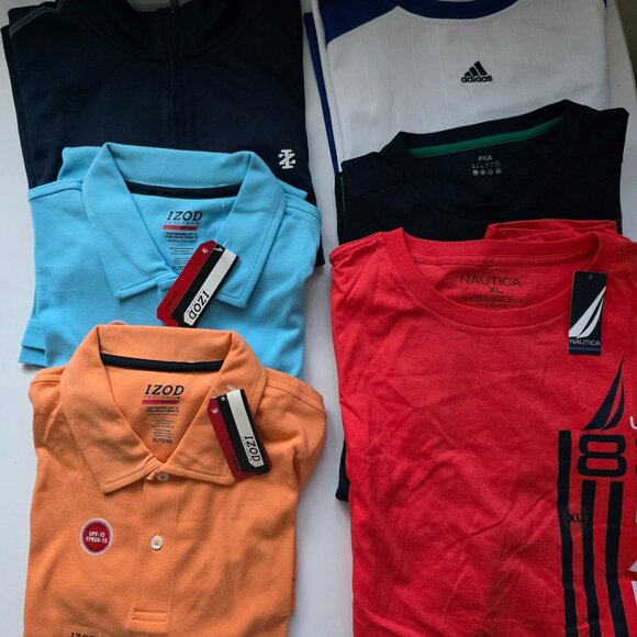 Men's XL Bundle 6x Pieces (3x T-Shirts/2 Polos/1 Quarter Zip) - Picture 1 of 5